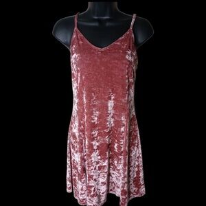 Arizona Jean Company Pink Velvet Mini Dress